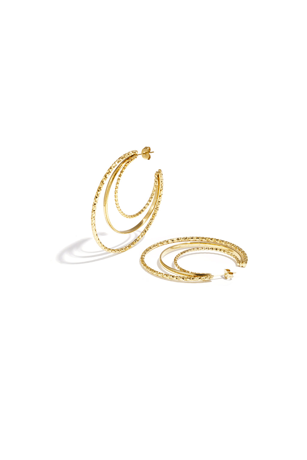 Circle Hoop Earrings – Gold-Plated Steel
