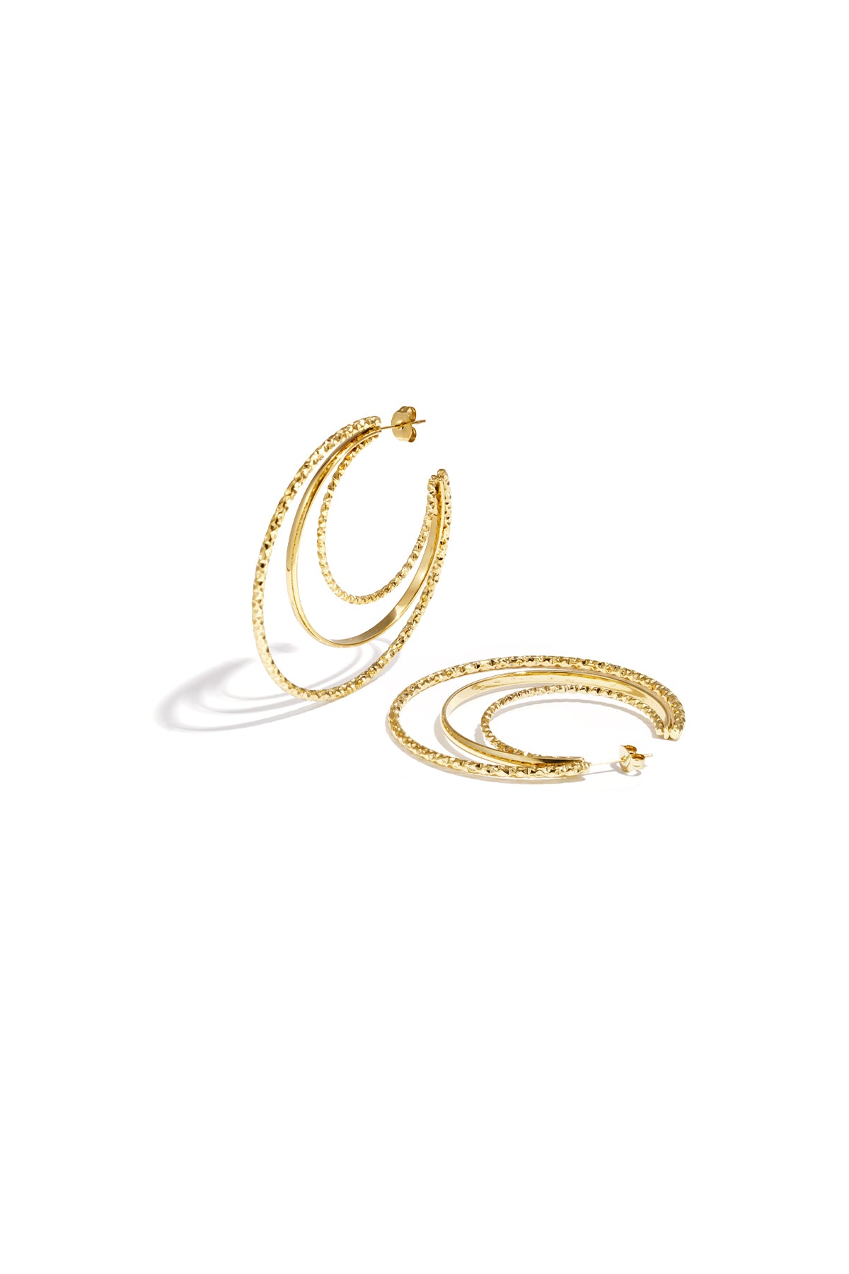 Circle Hoop Earrings – Gold-Plated Steel