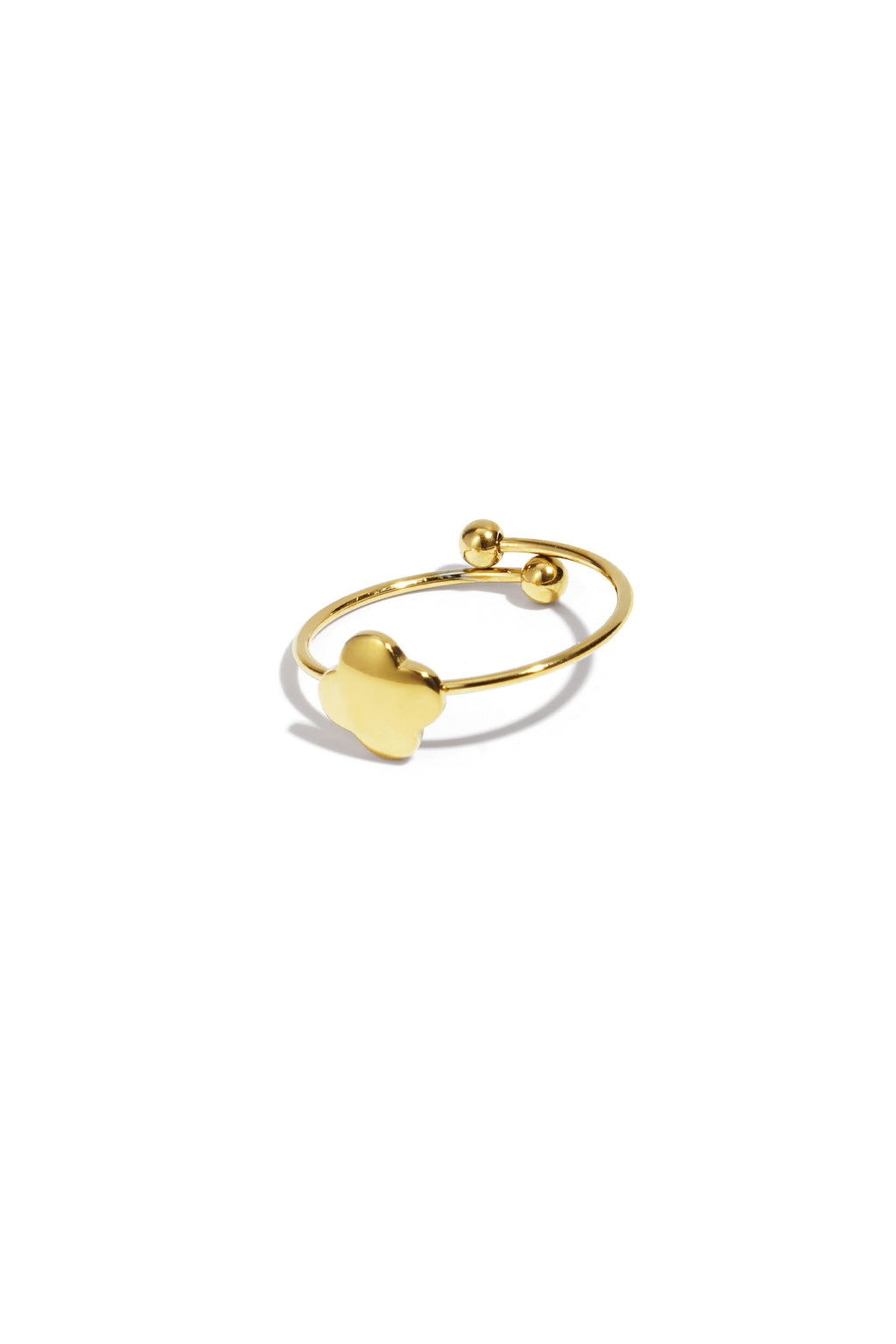 Flower Minimalist Ring – Silver-Tone Steel