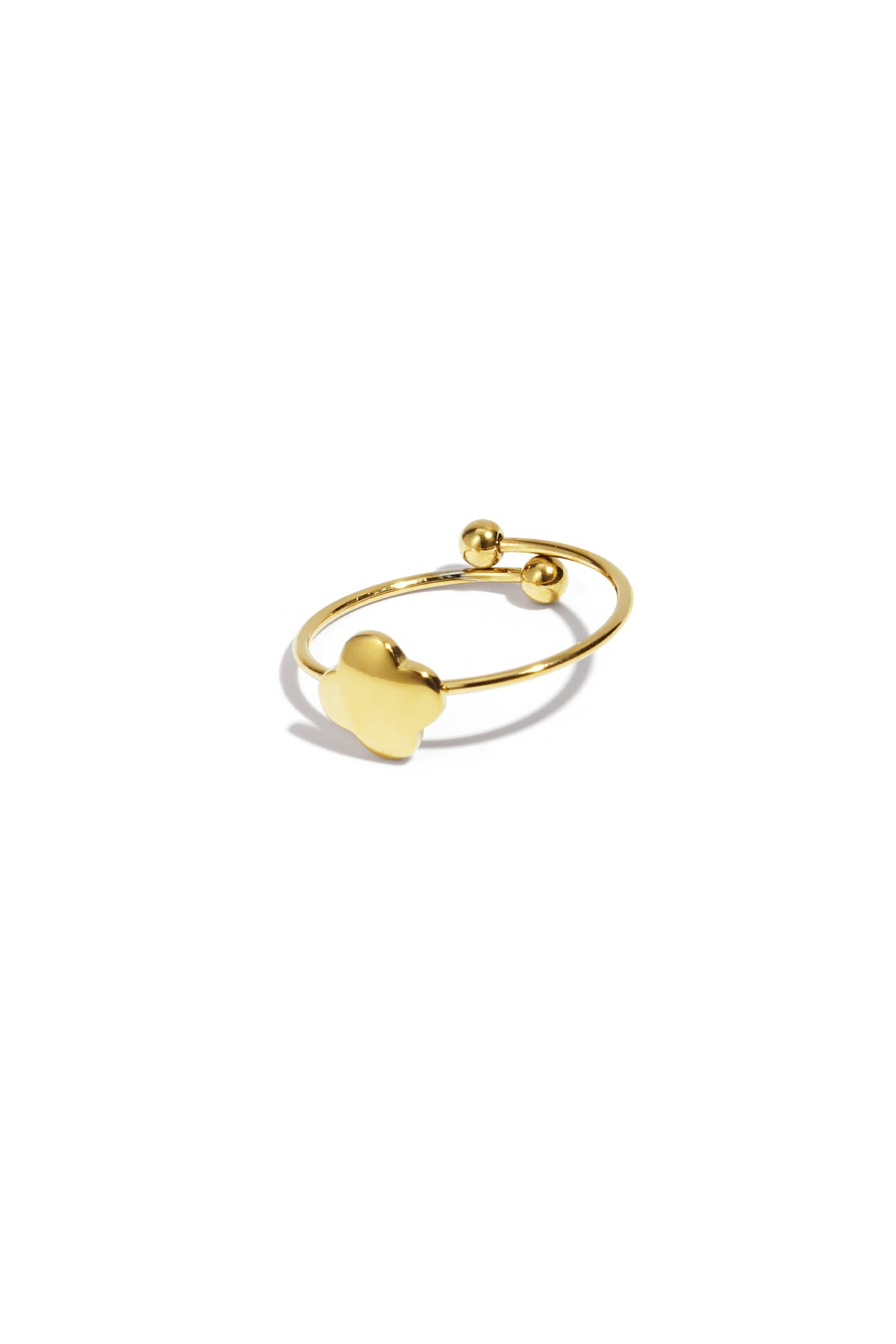 Flower Minimalist Ring – Silver-Tone Steel