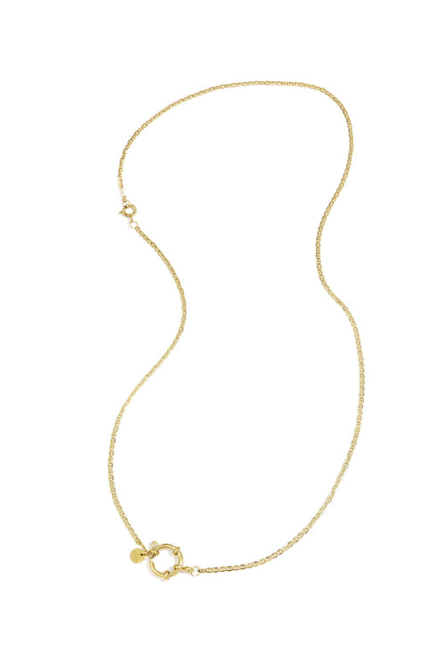 Elegant Gold-Color Stainless Steel Chain Necklace for Women