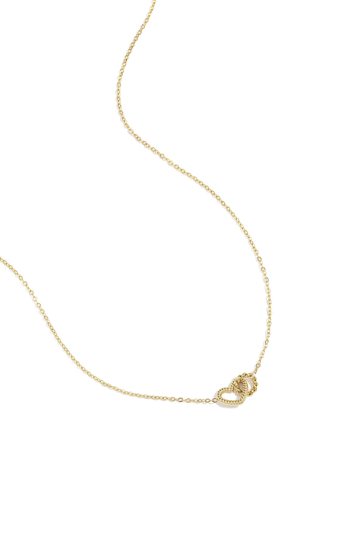 Heart Pendant Necklace – Gold-Plated Steel