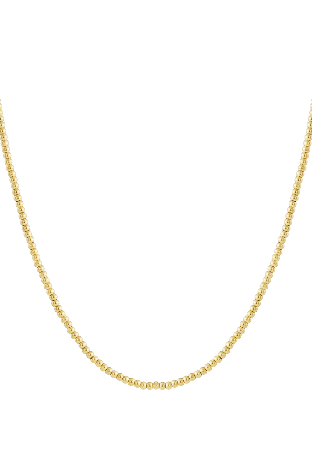 Beaded Necklace – Silver-Tone Steel