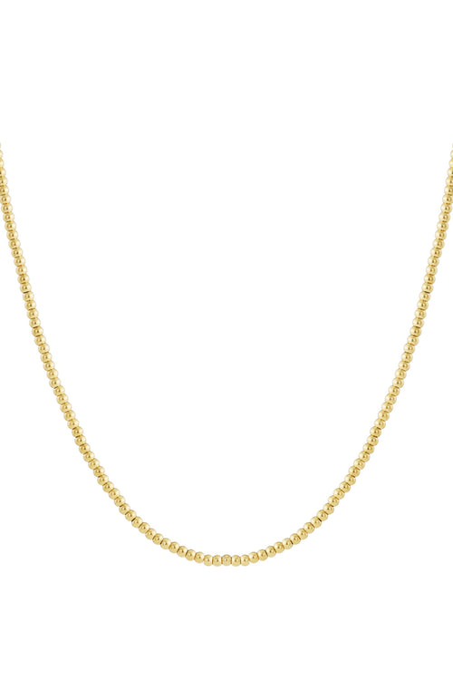 Beaded Necklace – Silver-Tone Steel