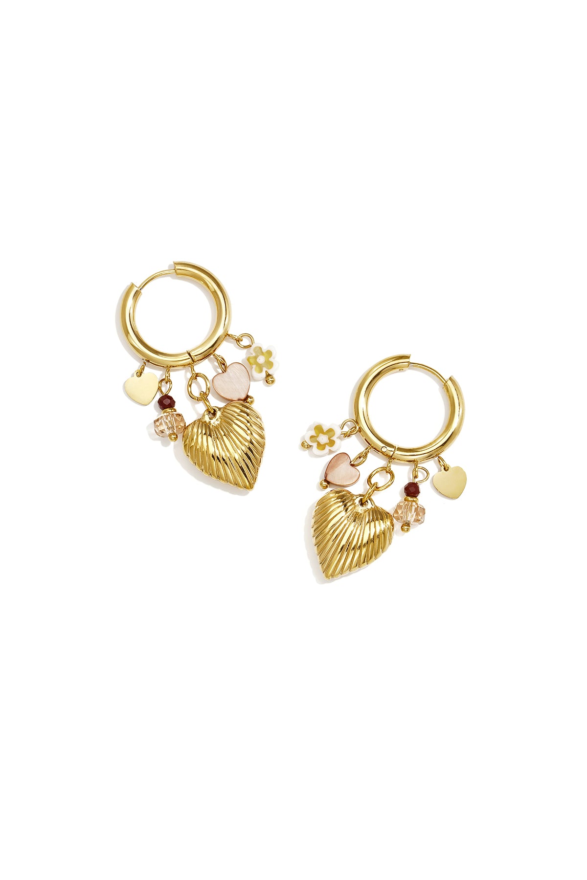 Stainless Steel Beads Earrings Heart Casual Daily Romantic Series Women's jewelry