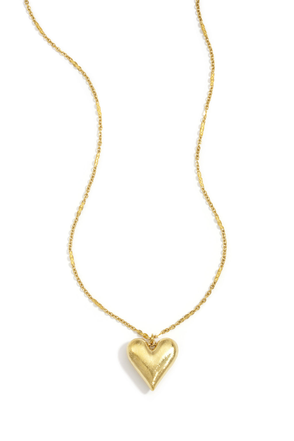 Heart Pendant Necklace – Silver-Tone Steel