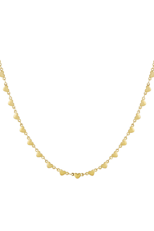 Elegant 14K Gold Plated Heart Long Necklace