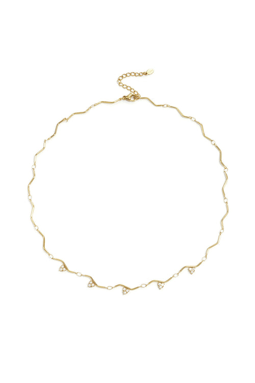Elegant Stainless Steel Rhinestone Necklace