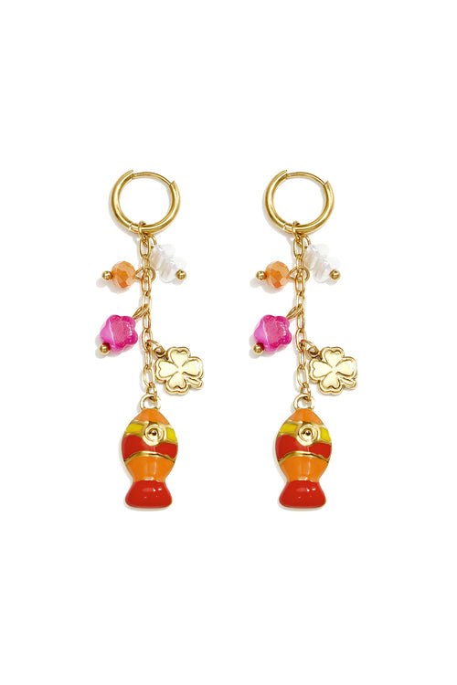 Stainless Steel Dangle Earrings Fish Vacation Daily Romantic Series Women's jewelry