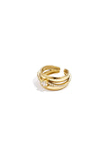 Elegant Irregular Rhinestone Ring - Adjustable & Luxurious
